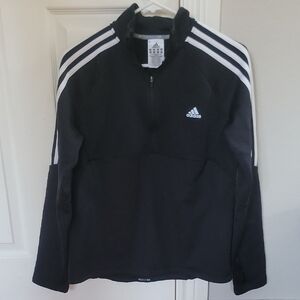 Adidas Black and White 1/4 Zio Running Jacket Medium